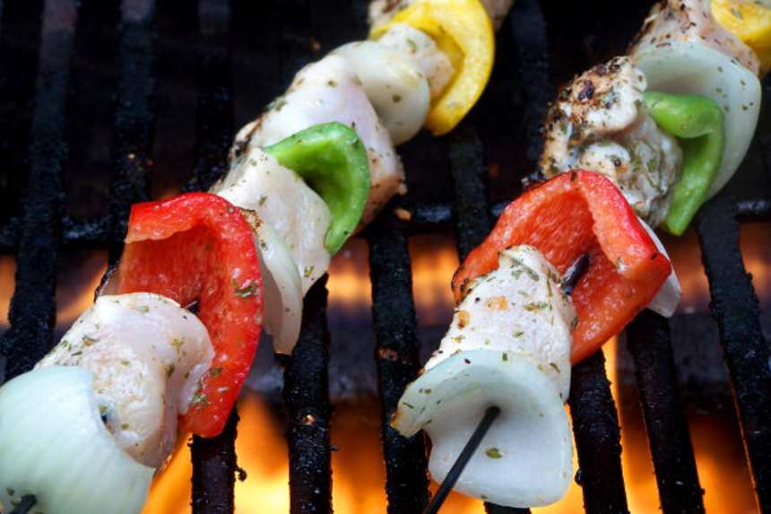 Grilled Shrimp Skewers - Dinner at the Zoo