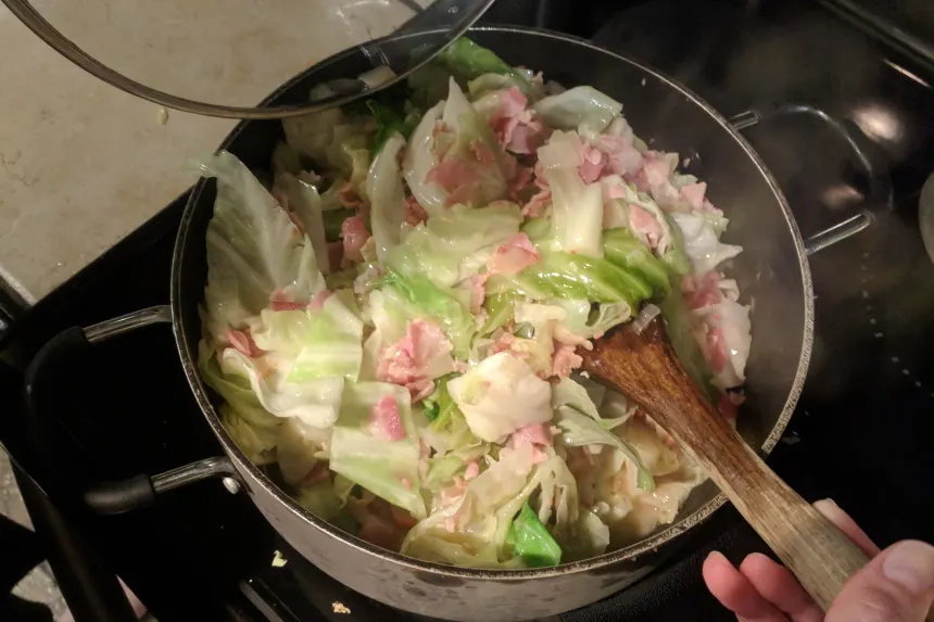 Deep South Dish: Smothered Cabbage with Salt Pork