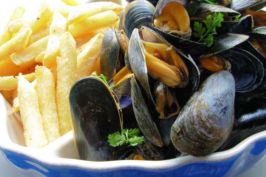 Moules Frites (Mussels and French fries)