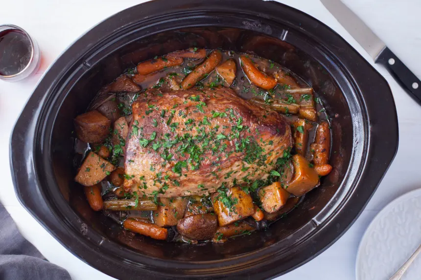 Slow Cooker Beef Heart Recipe - The Frugal Farm Wife