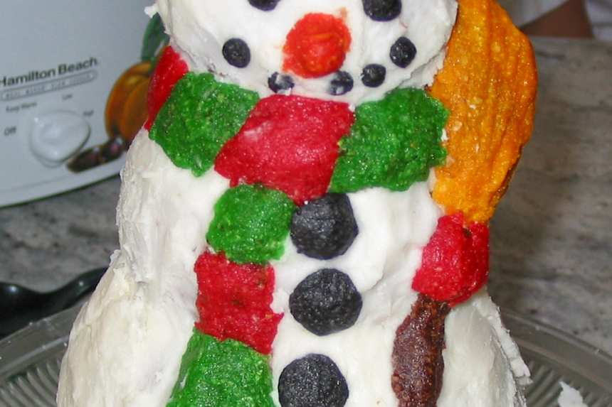 Assembling & Decorating the Snowman Cake