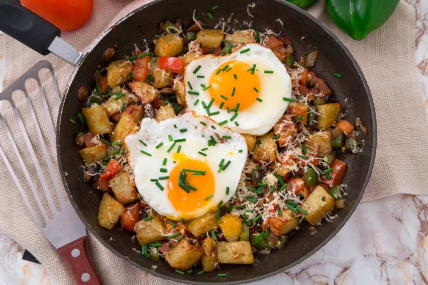 3-Ingredient Egg Breakfast Skillet Recipe 