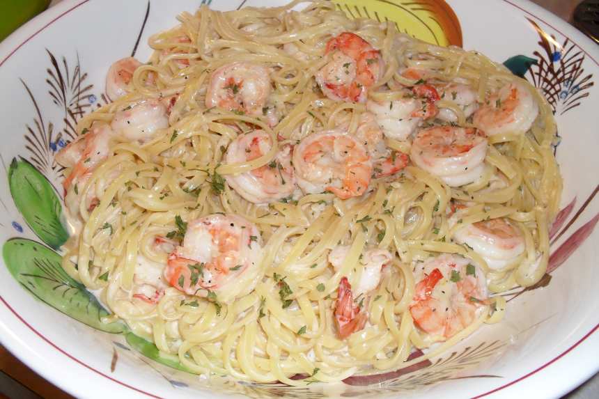 Linguini Alfredo With Shrimp Recipe - Food.com