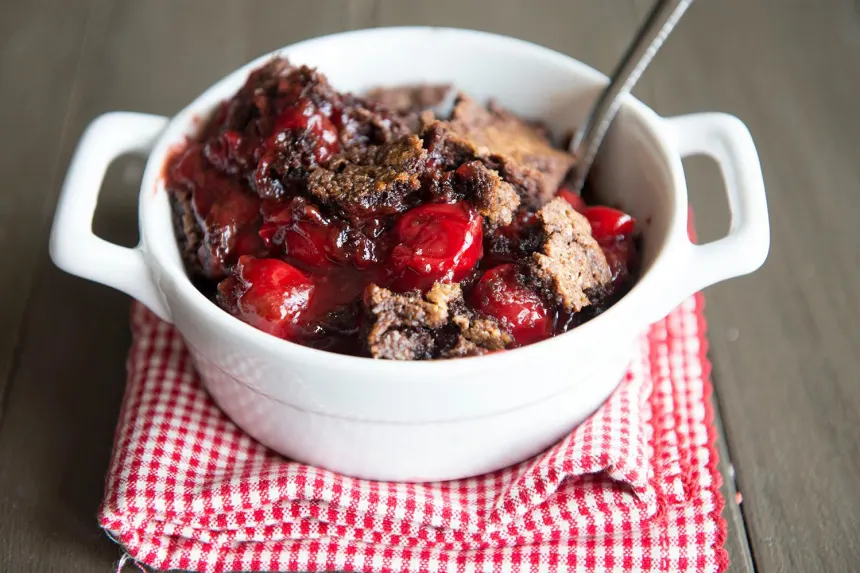 4 Ingredient Cherry Pineapple Dump Cake - Pear Tree Kitchen