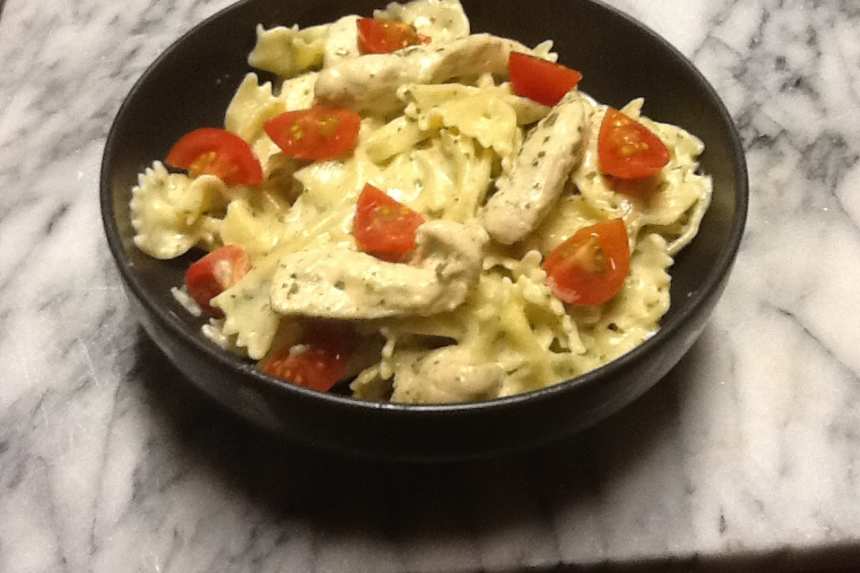 Grilled Chicken and Pesto Farfalle Recipe - Food.com