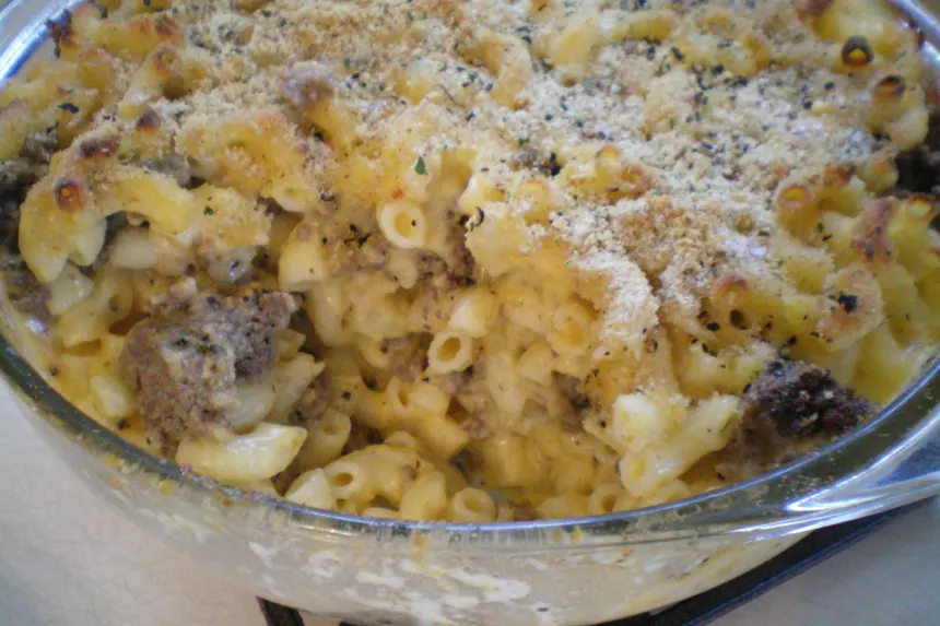 Layered Mac 'n Cheese With Ground Beef Recipe - Food.com