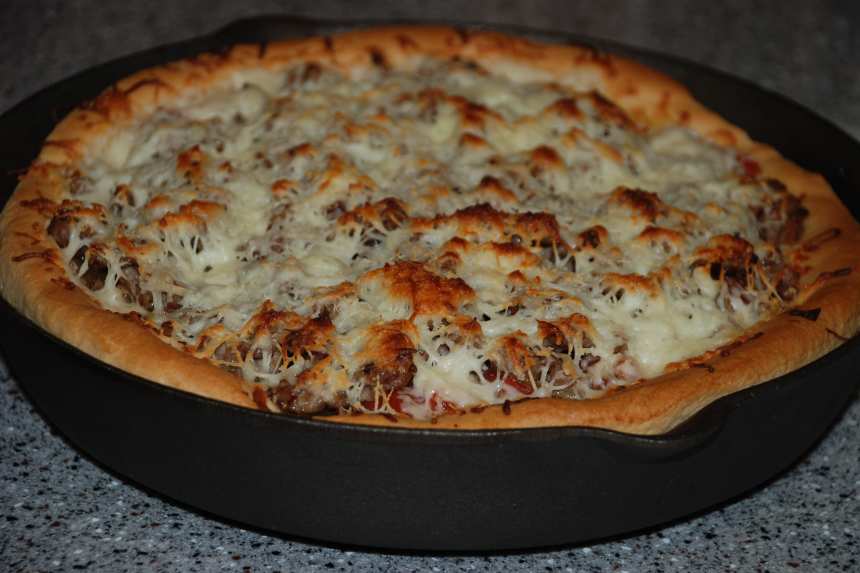 Skillet Deep Dish Pizza Recipe, Food Network Kitchen