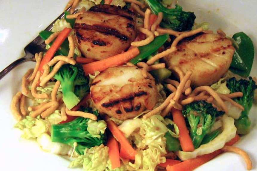 Grilled Scallop Teriyaki Salad Recipe