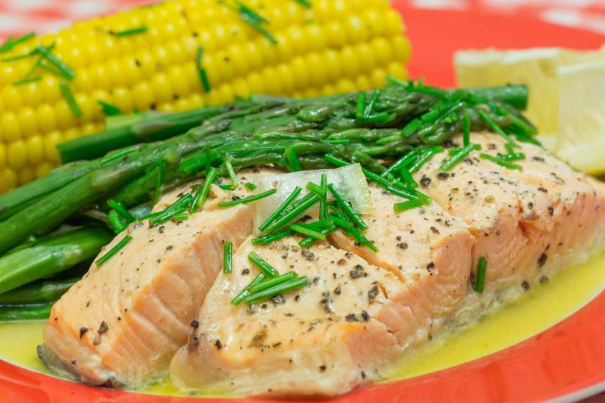 Salmon With Asparagus and Chive Butter Sauce Recipe - Food.com