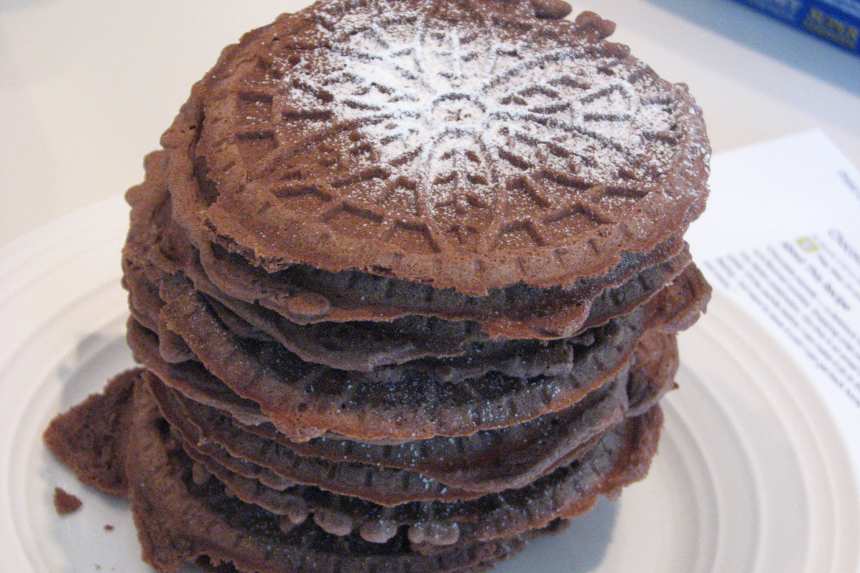 Chocolate Pizzelle from King Arthur Recipe
