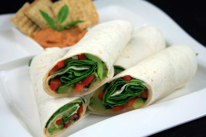 Hummus and Grilled Veggie Wrap Recipe - Food.com