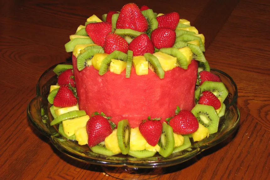 Fruit Cake (Fresh Fruit in the Shape of a Cake) Recipe - Food.com