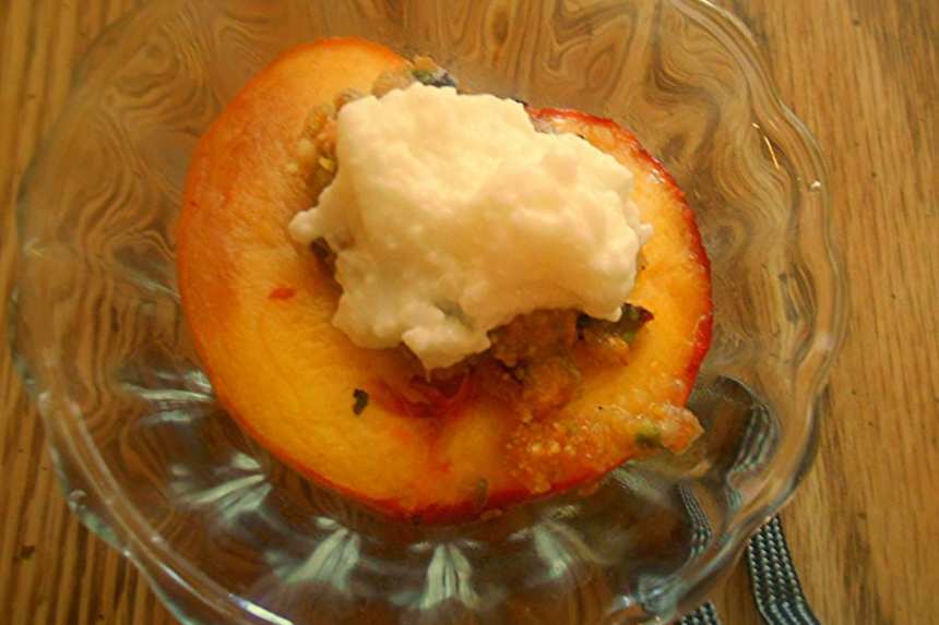 Baked Peaches With Pistachio Nuts Recipe - Food.com