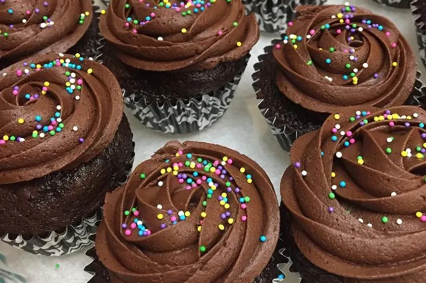 German Chocolate Cupcakes Filled with German Chocolate Frosting