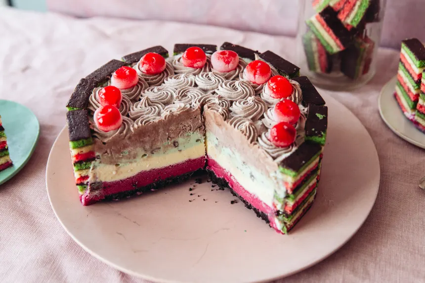 Ice Cream Layer Cake - 5* trending recipes with videos