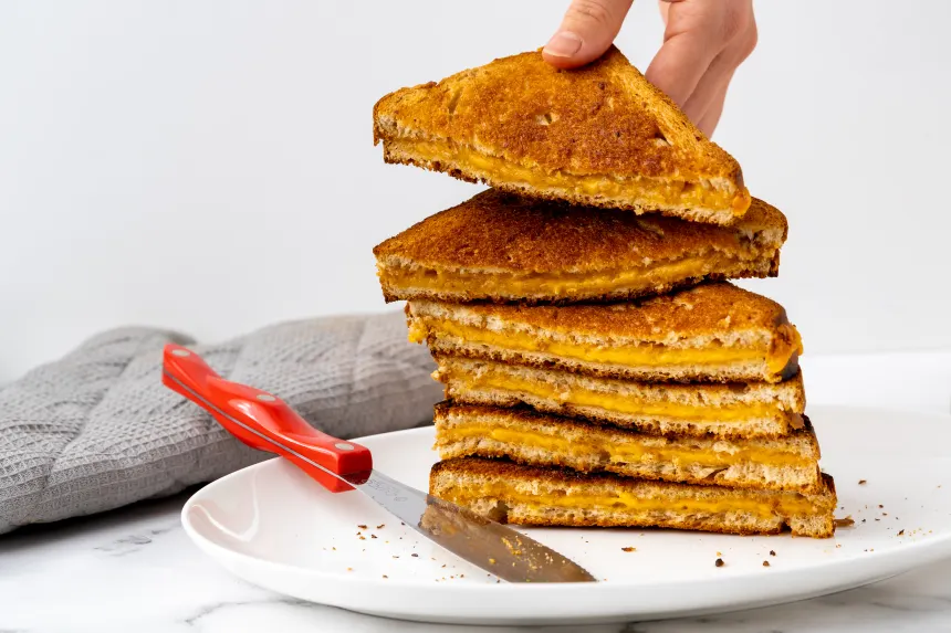 Finally used my pan that I got just for grilled cheese. Simple