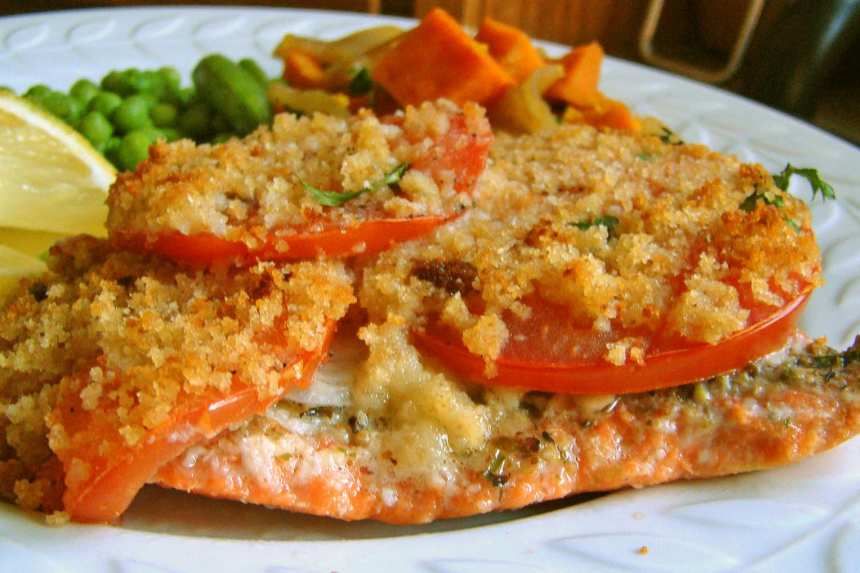 Crusted Salmon with Tomato Recipe - Food.com
