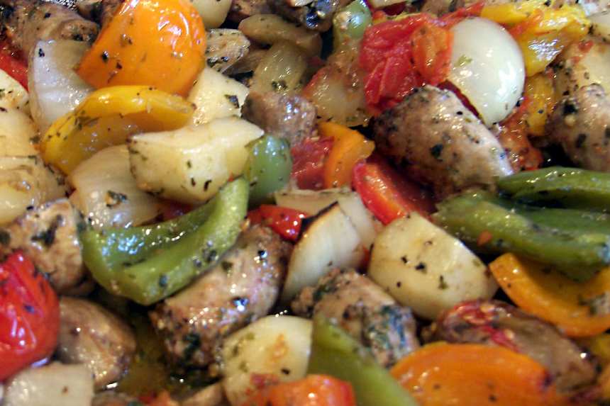 what to eat with sausage and peppers