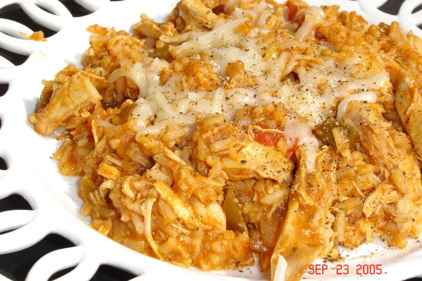 mexican chicken rice and cheese