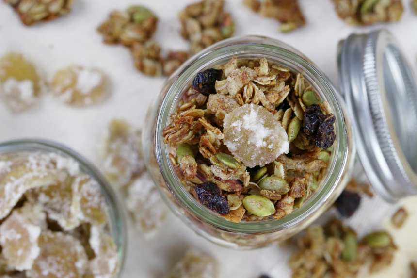 Holiday Granola With Homemade Candied Ginger Recipe - Food.com