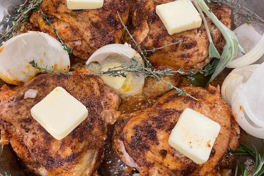 Rosemary, Sage & Thyme Seared, Baked Chicken Recipe