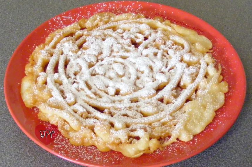 Mini Funnel Cakes with Strawberry Citrus Sauce - Overtime Cook