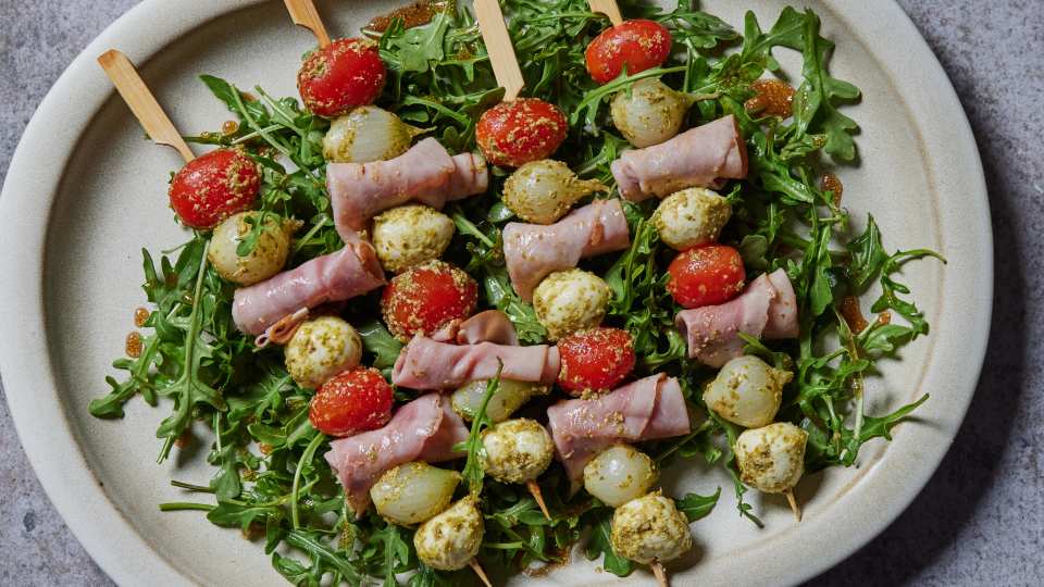 Pesto Salad Kabobs