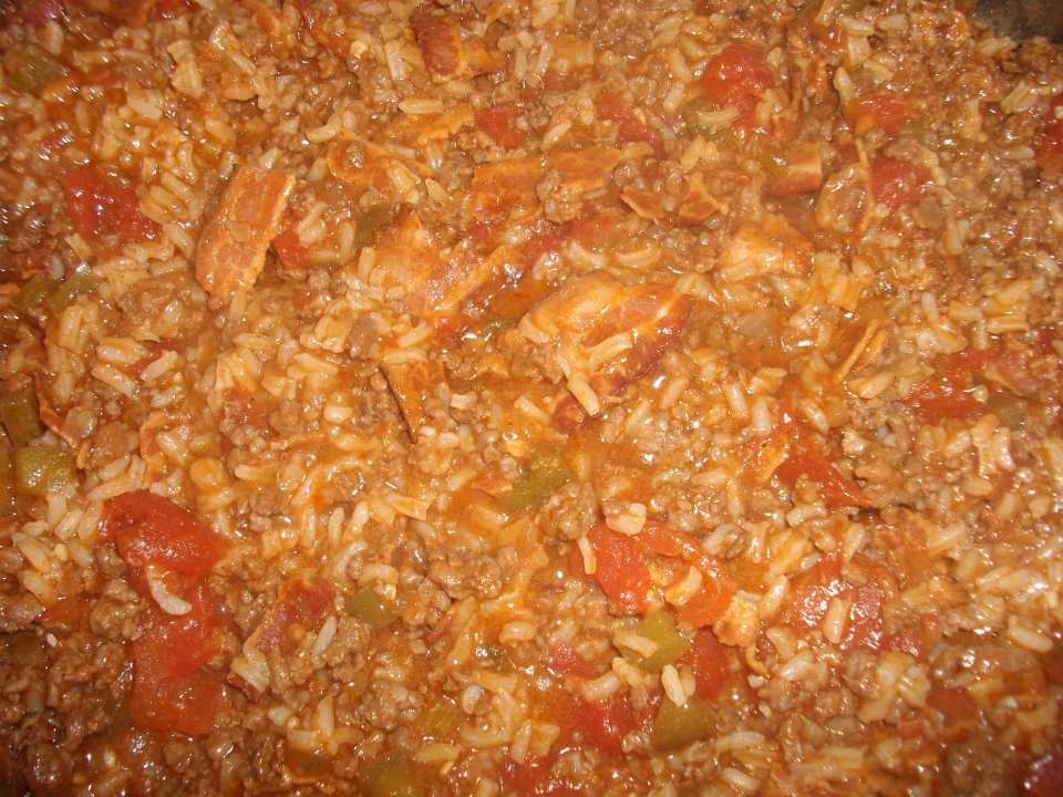Hamburger Spanish Rice With Bacon Recipe - Food.com