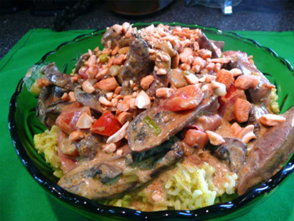 Portobello Curry With Green Rice Recipe - Food.com