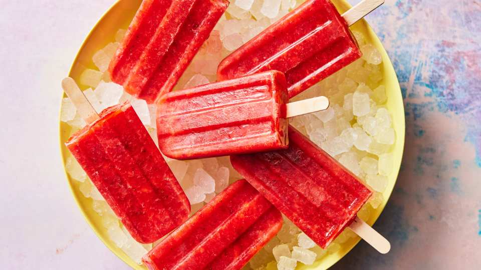 Strawberry Popsicles