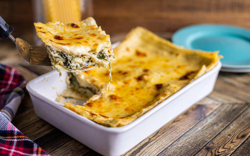 White Spinach Lasagna