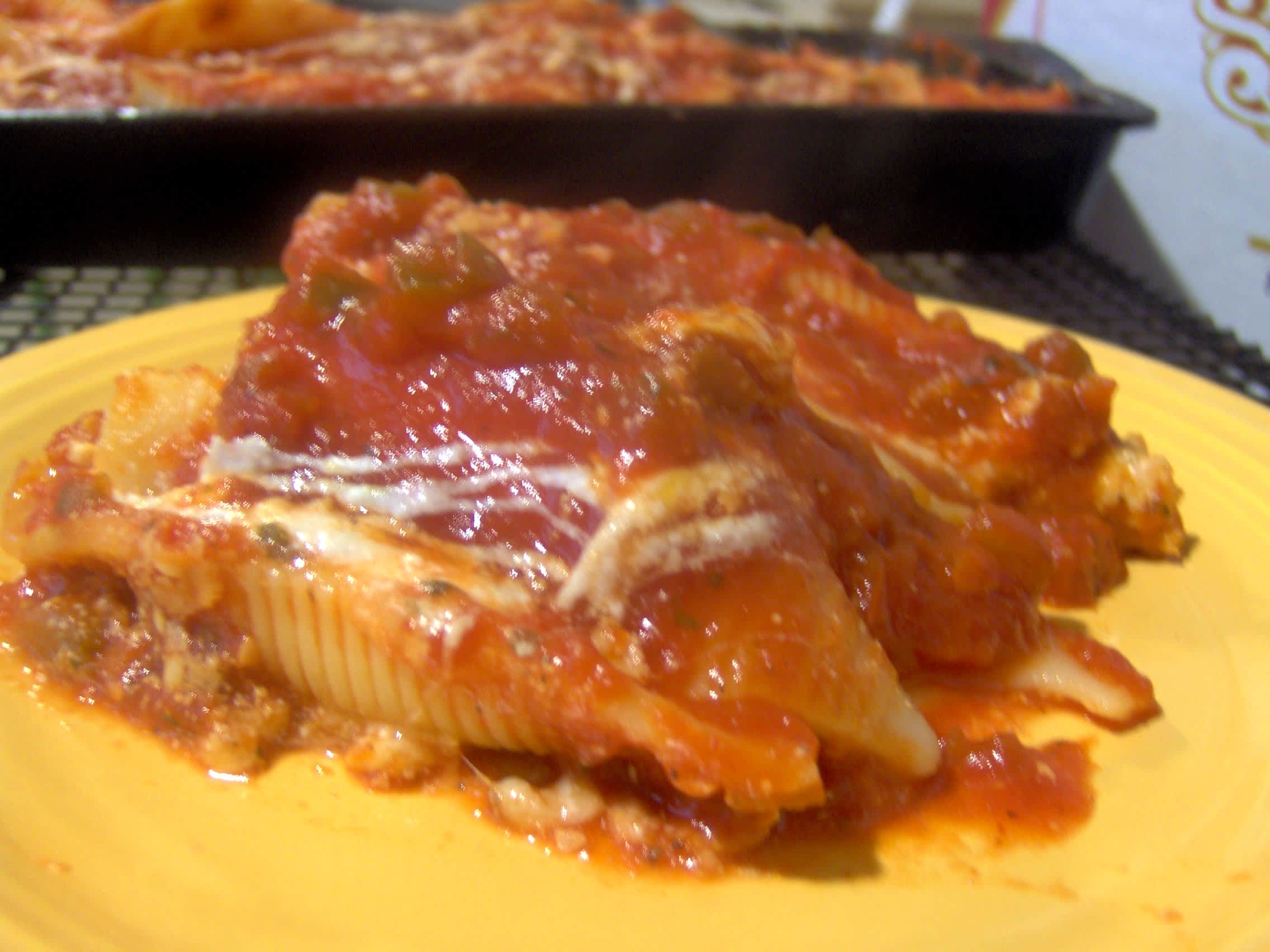Three Cheese Stuffed Jumbo Pasta Shells Recipe - Food.com