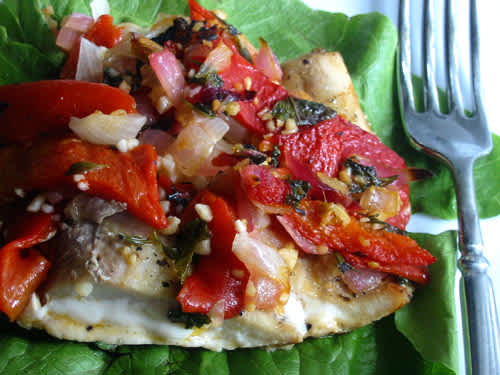 Egyptian Red Snapper in Red Pepper Mint Sauce Recipe - Food.com