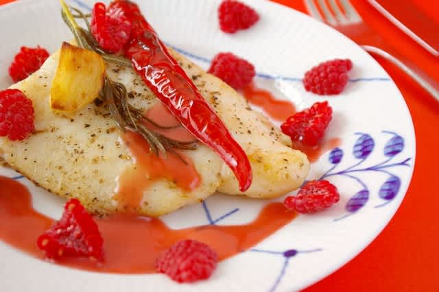 Pan Seared Fish With Raspberry Vinaigrette Recipe - Food.com