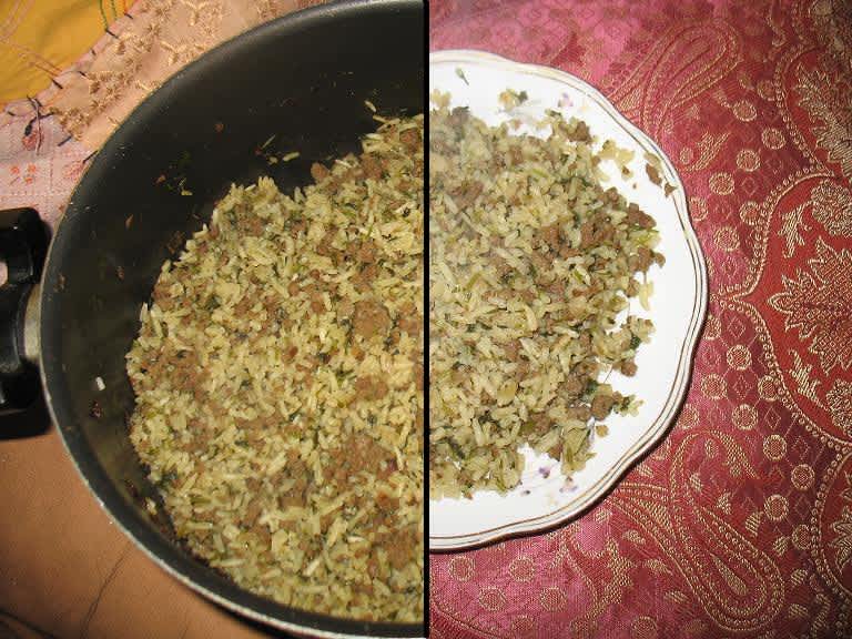 Baachsh - Traditional Bochari Rice, Meat and Coriander Dish Recipe ...