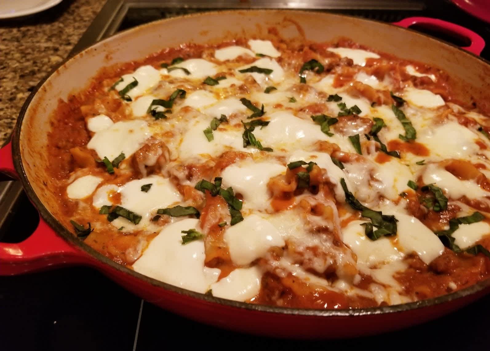 Quick'n Zesty Lasagna Skillet Recipe - Food.com