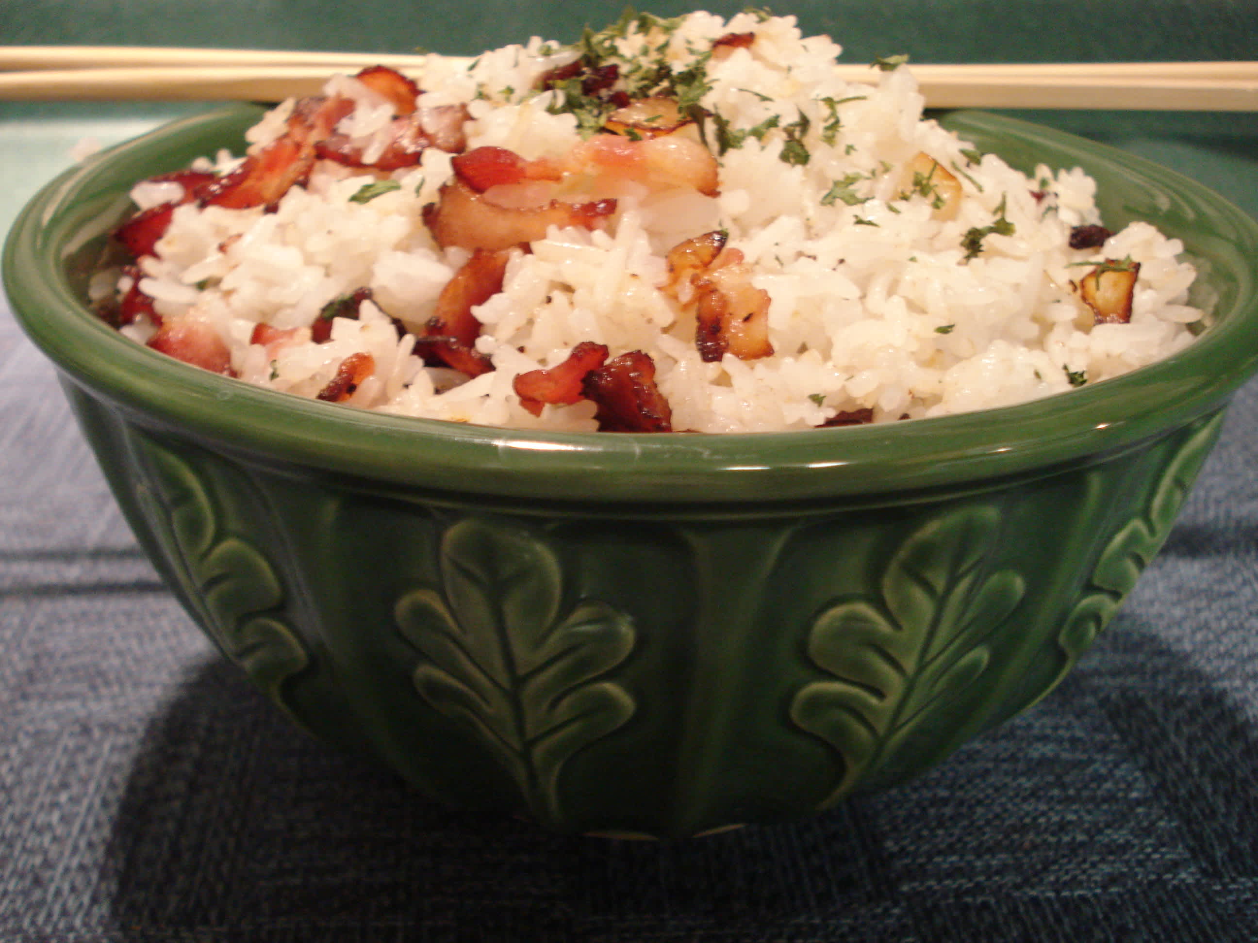 Rice Cooker Bacon and Onion Rice Recipe - Food.com