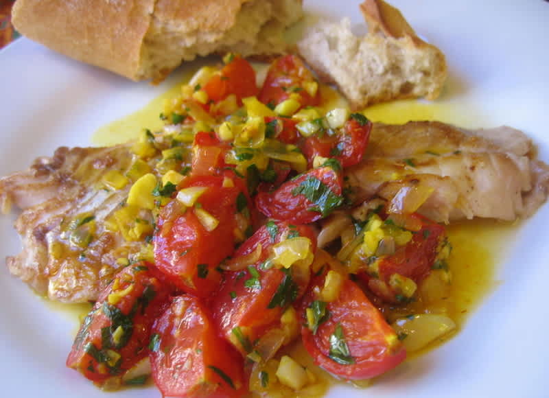 Red Snapper With Tomato-Saffron Vinaigrette Recipe - Food.com