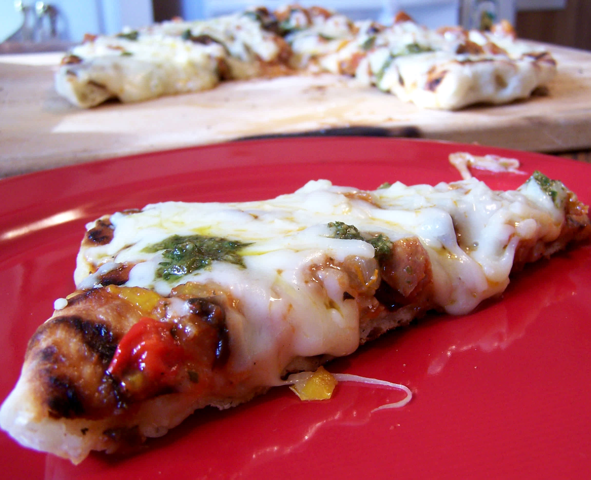 メルちゃんMozzarella15枚SAUSAGE PIZZA4枚の19枚 sausage-pepper-tomato-pizza-9-