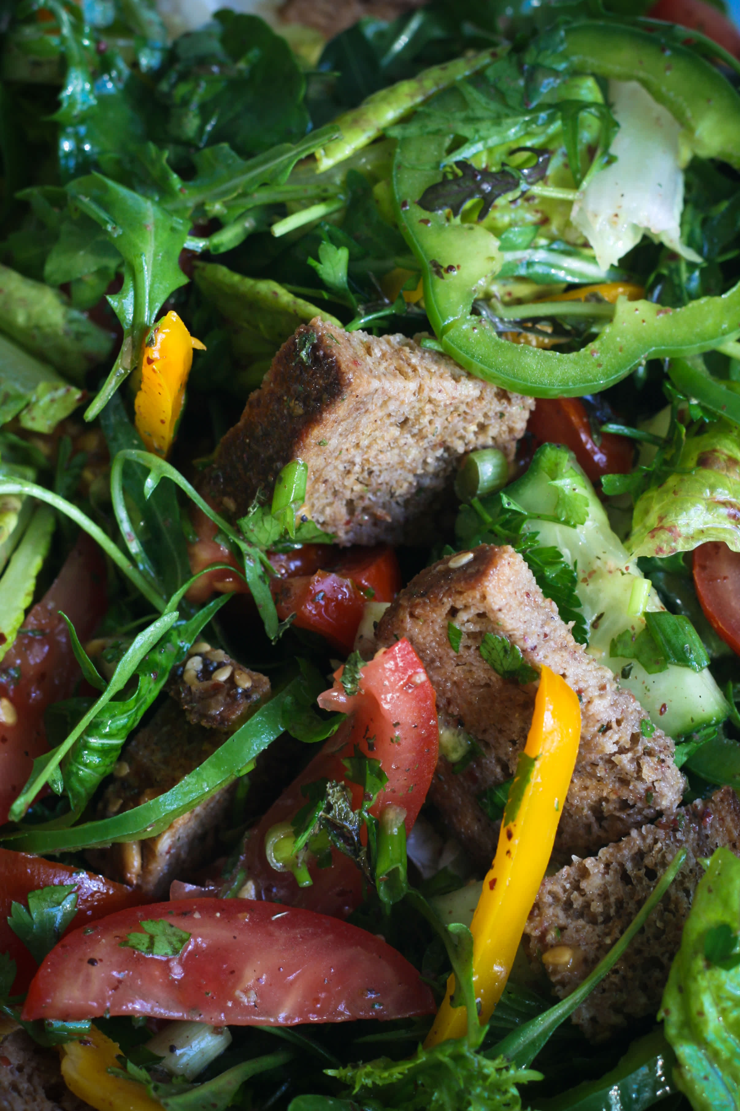 Middle Eastern Lebanese Fattoush Bread Salad Recipe - Food.com