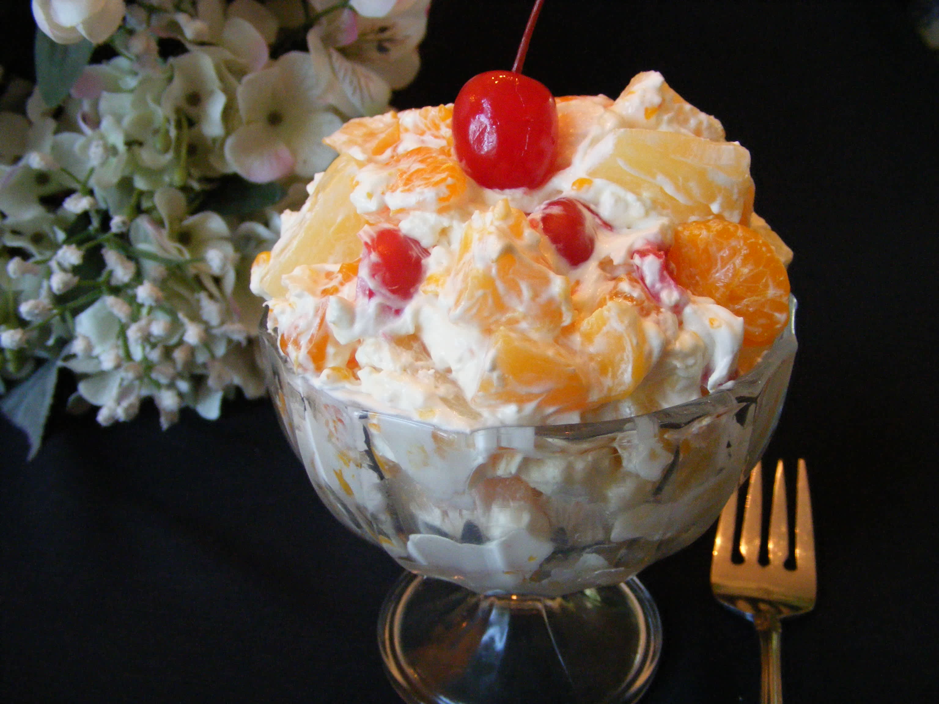fruit salad with cream cheese dressing Creamy Grape Fruit Salad