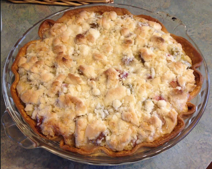 Rhubarb Custard Pie With Streusel Crumb Topping Recipe - Food.com