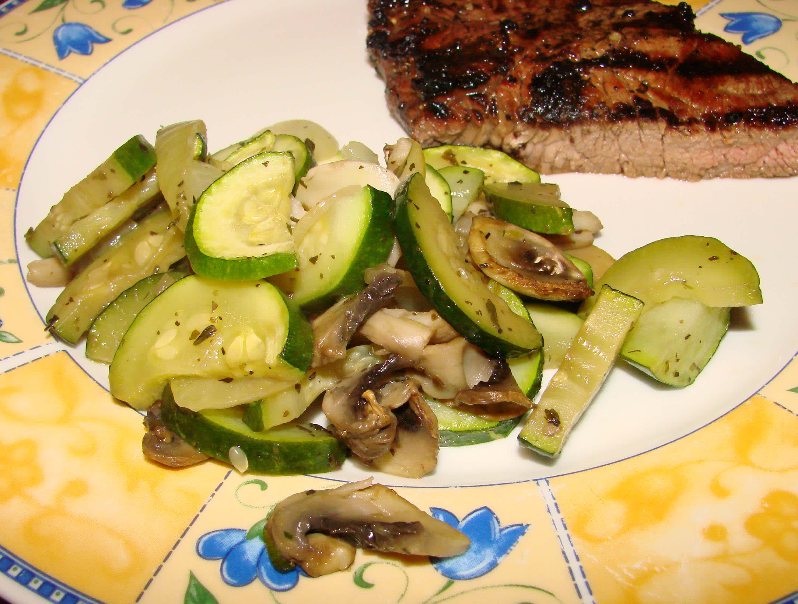 Pan Roasted Zucchini & Mushroom Recipe