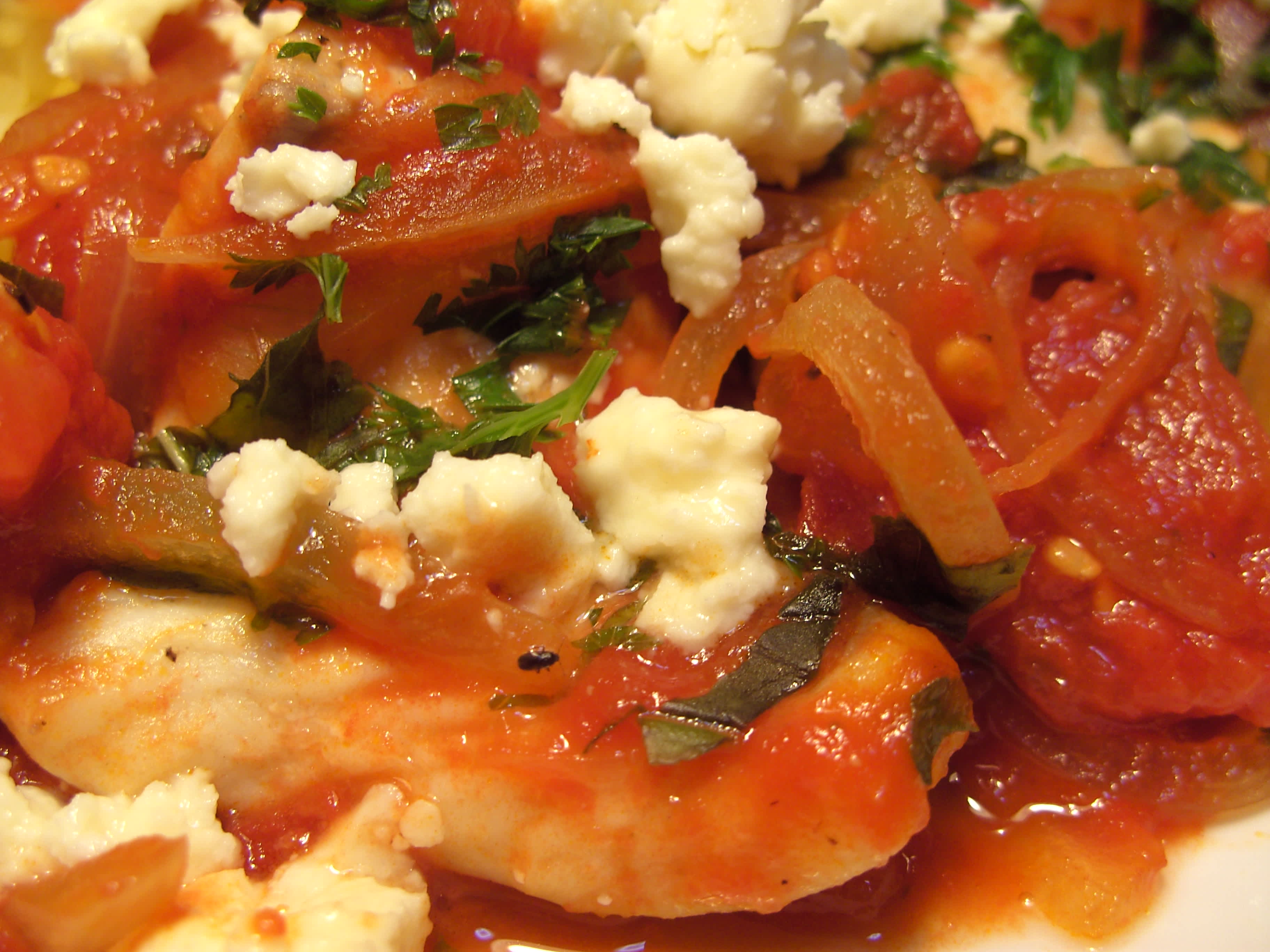 Tomato-Braised Fish Wth Feta and Lemon Recipe - Food.com