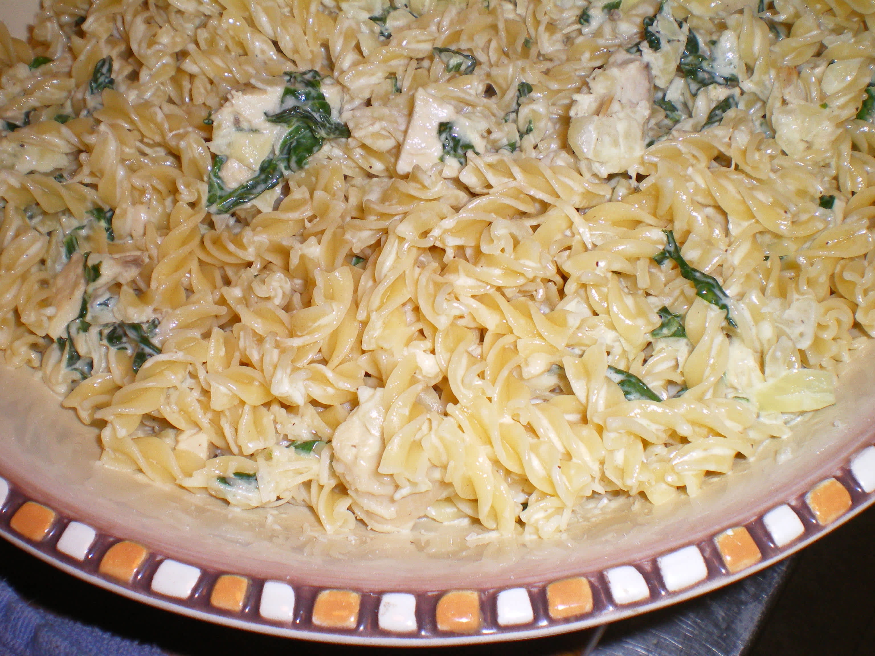 Mini Fusilli With Creamy Chicken and Spinach Recipe - Italian.Food.com