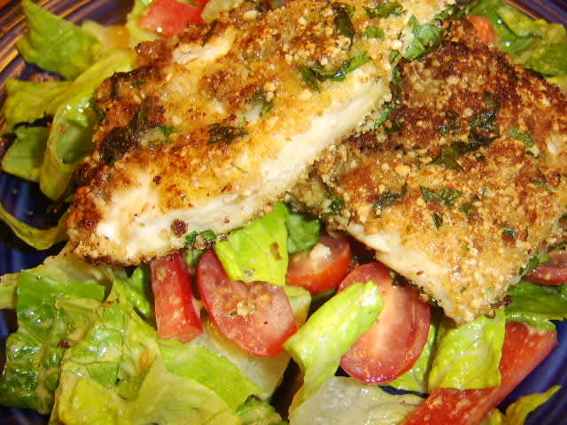 Cashew and Parsley-Crumbed Chicken With Mustard Vinaigrette Recipe ...