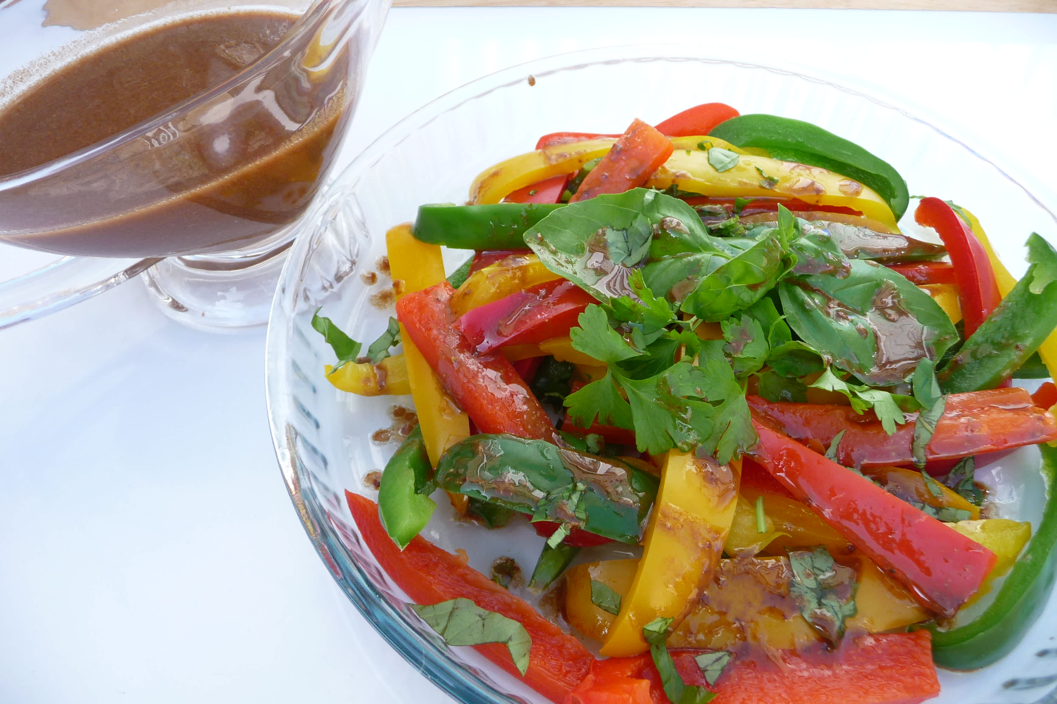 Tri Colored Pepper Salad W/ Vinaigrette Dressing