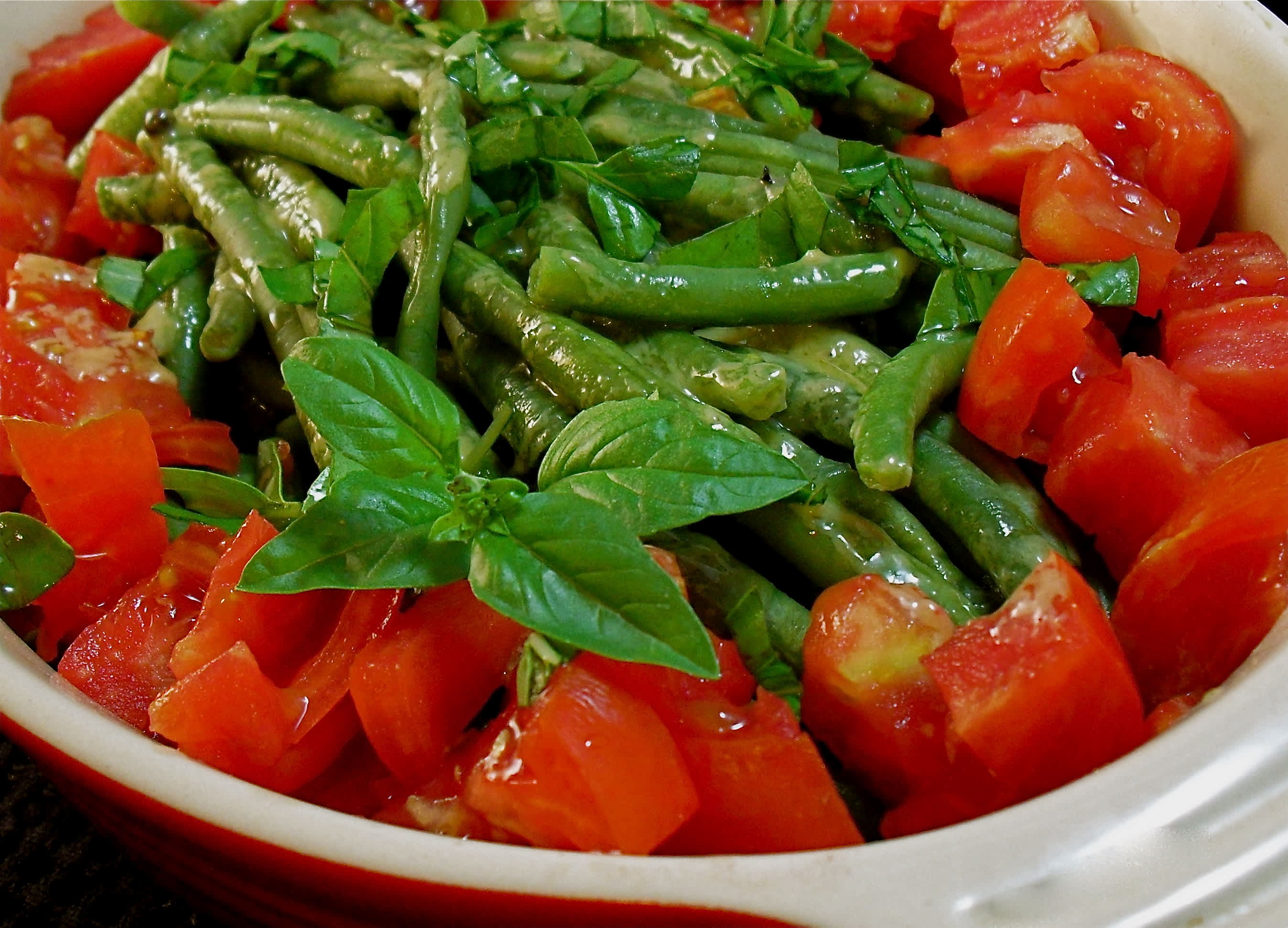 green bean and tomato salad with mustard dressing Olive and Lime Dress Entro Brand Dresses main image 0