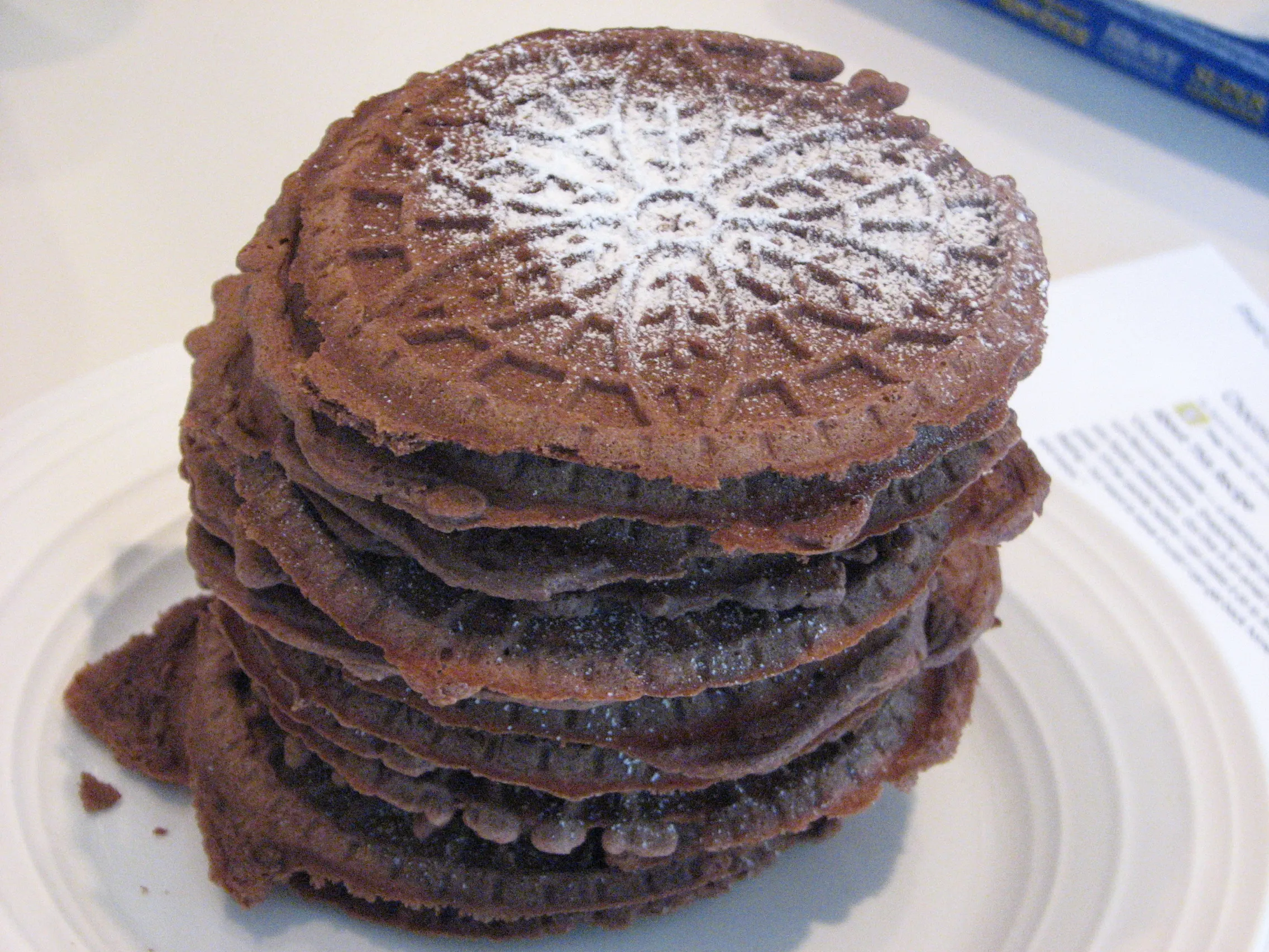 Chocolate Pizzelle from King Arthur Recipe - Food.com