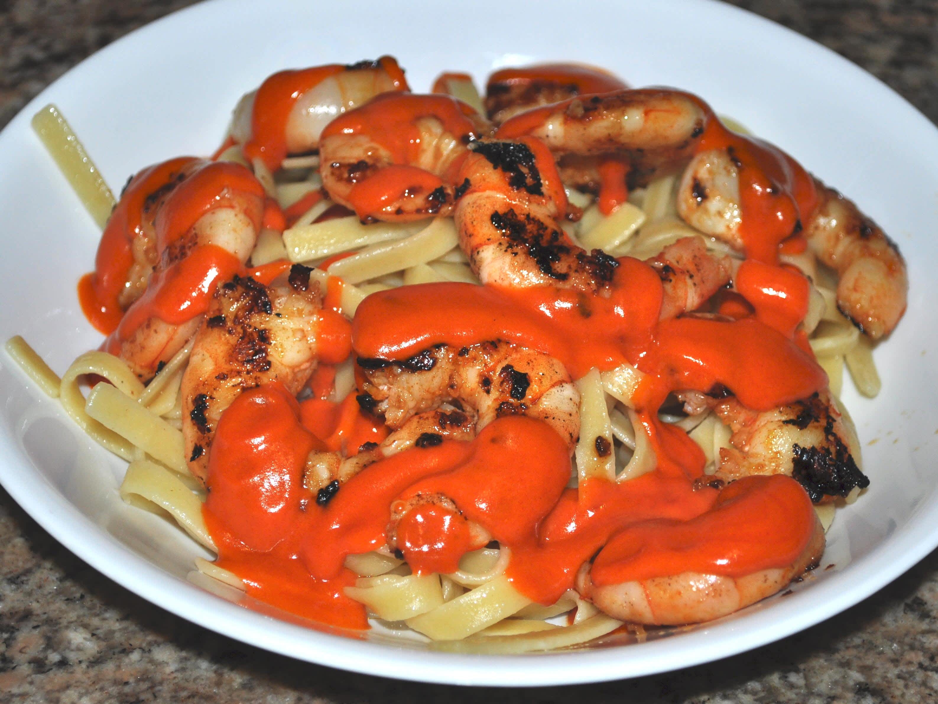 Grilled Garlic Shrimp With Romesco Sauce Recipe - Food.com